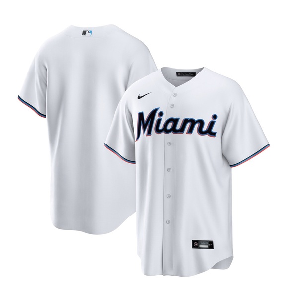 Nike Miami Marlins 2020 Baseball MLB White Jersey Men’s Size: XL - Picture 1 of 7